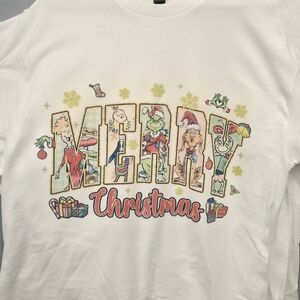 White Merry Christmas Graphic T-Shirt